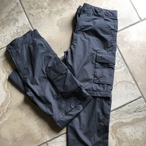 Kids grey convertible hiking pants